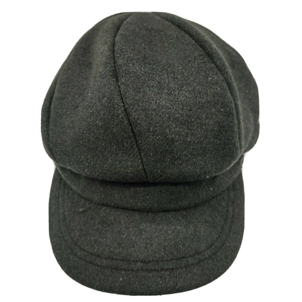 NWT Comhats Merino Wool Visor Newsboy Cap Forest Green Women's Size Medium